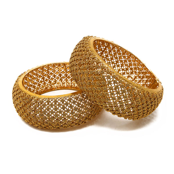 Gold bangles outlet net design